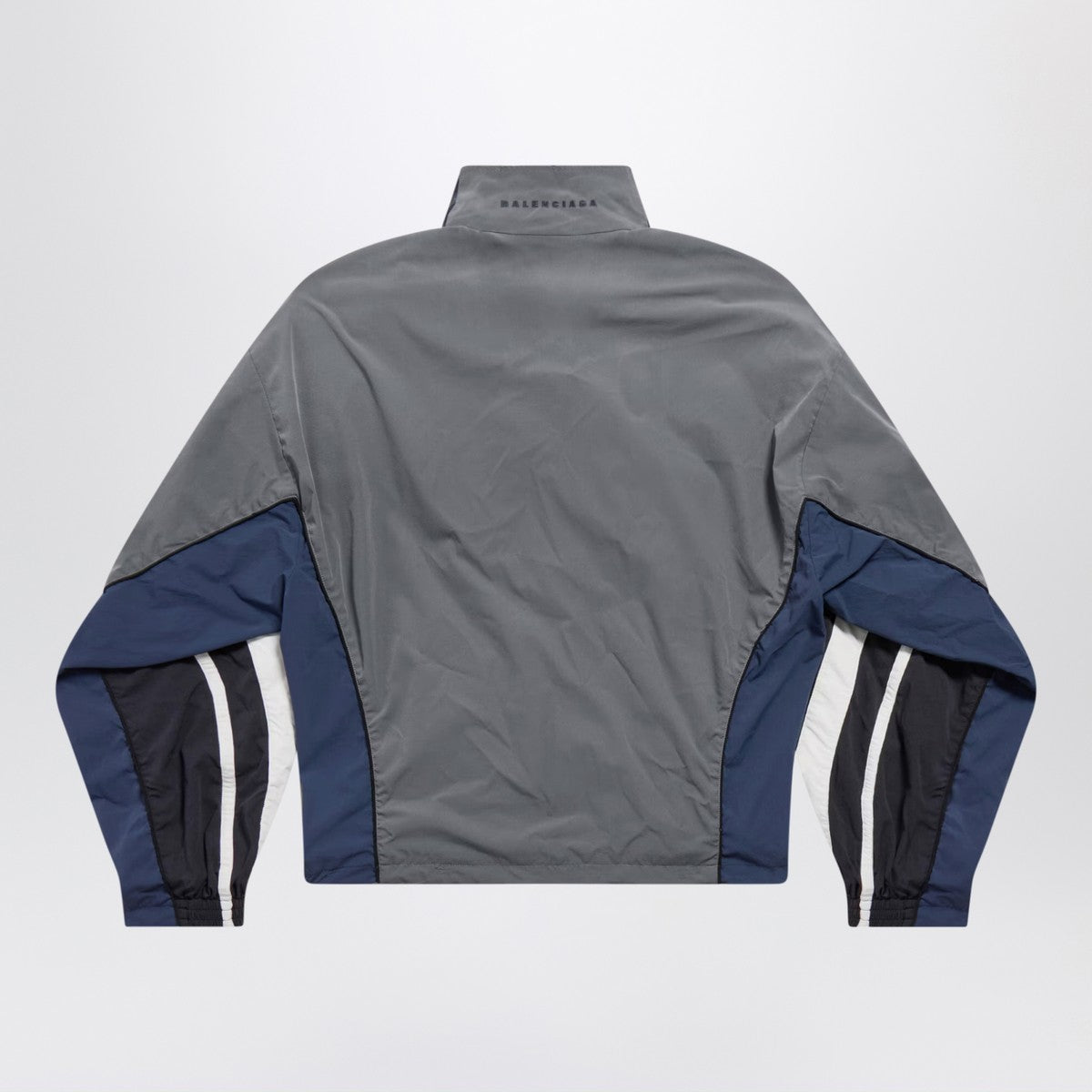 Balenciaga Black/navy/grey 50/50 technical fabric tracksuit jacket Balenciaga