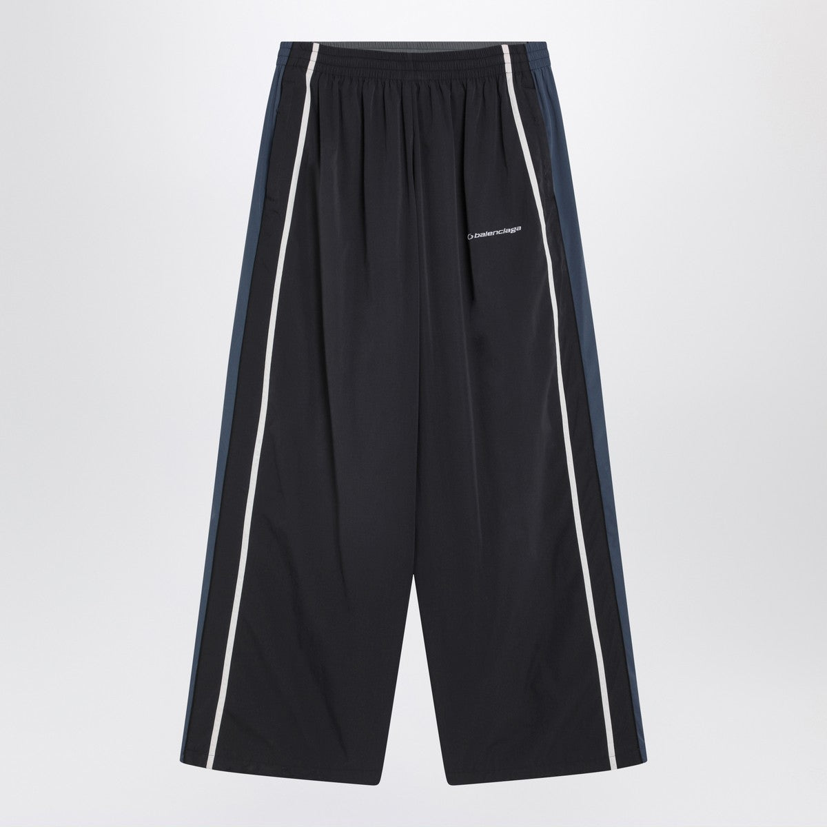 Balenciaga Black/navy blue/grey faded effect 50/50 tracksuit trousers Balenciaga