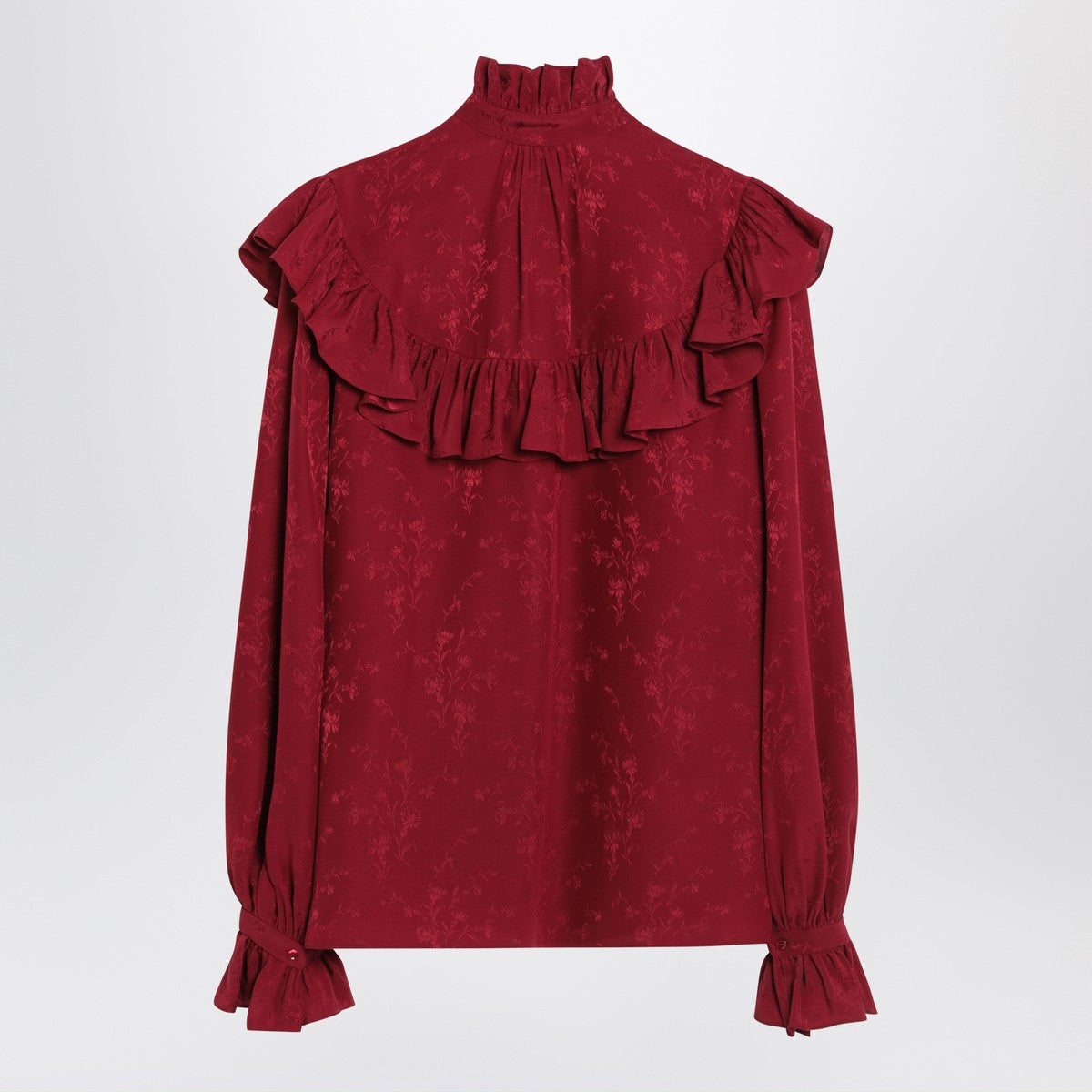 Saint Laurent Red damask silk shirt Saint Laurent