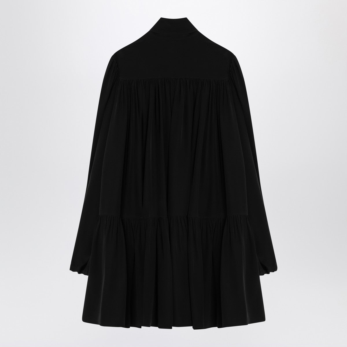 Saint Laurent Black lavallière dress in silk Saint Laurent