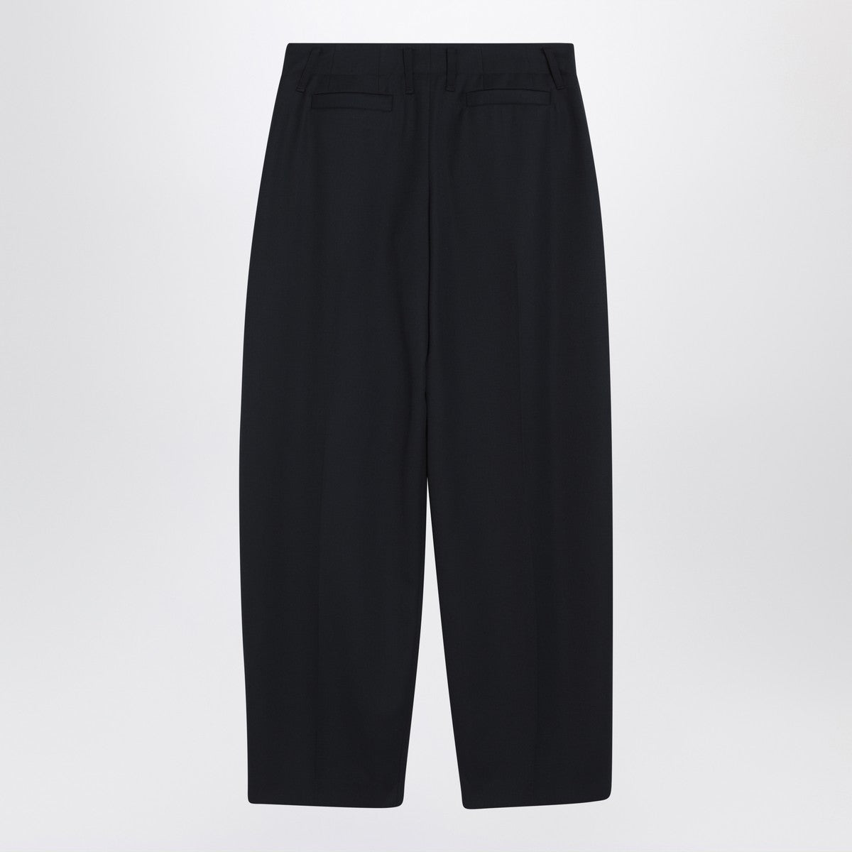 Alexander McQueen Wide navy blue wool trousers Alexander Mcqueen