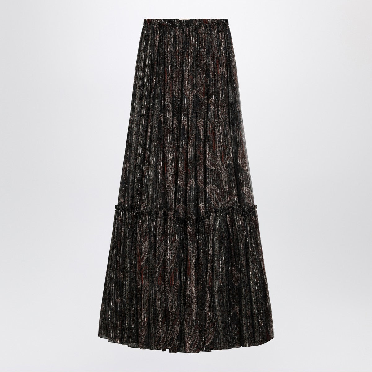 Saint Laurent Ruffled skirt with Paisley print Saint Laurent