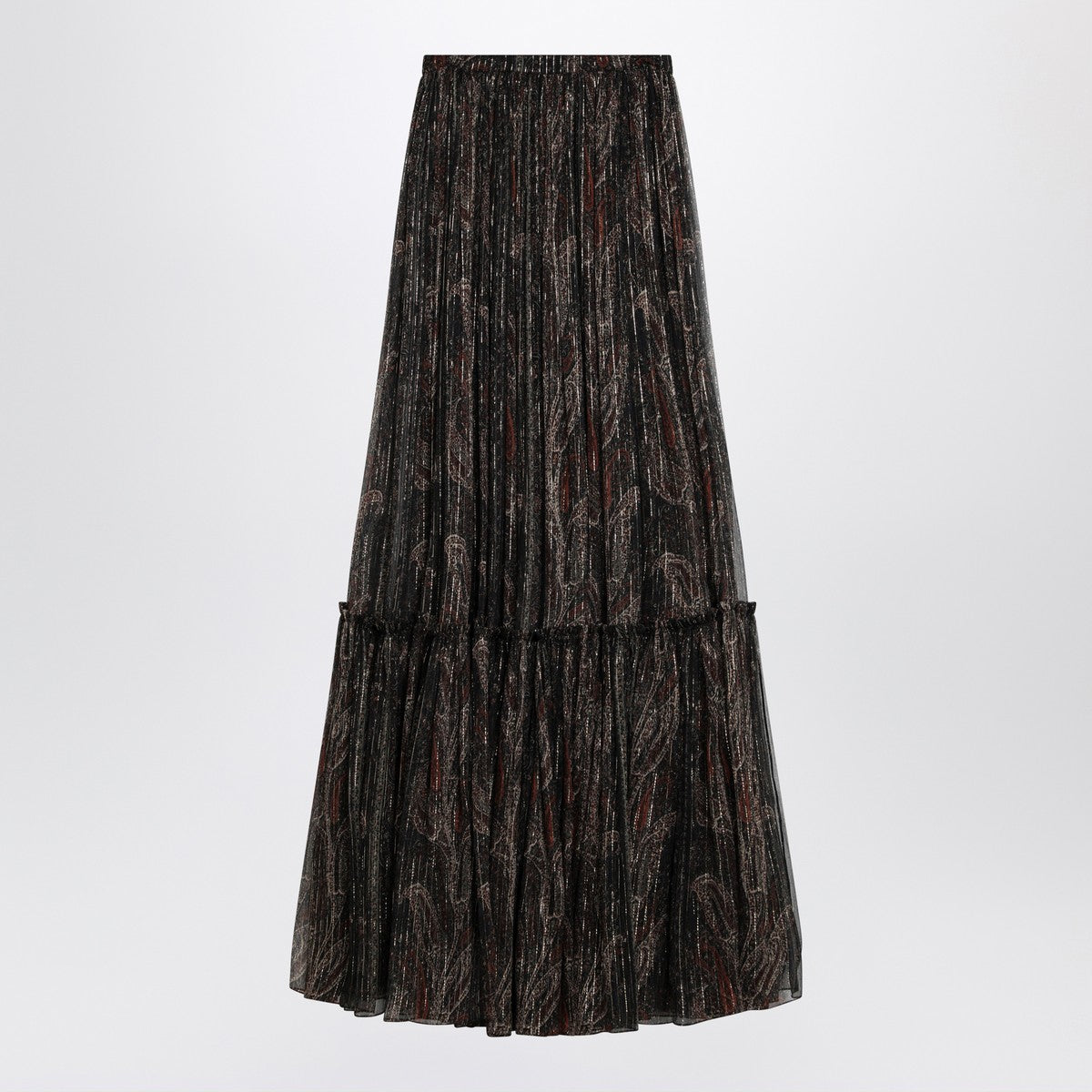Saint Laurent Ruffled skirt with Paisley print Saint Laurent