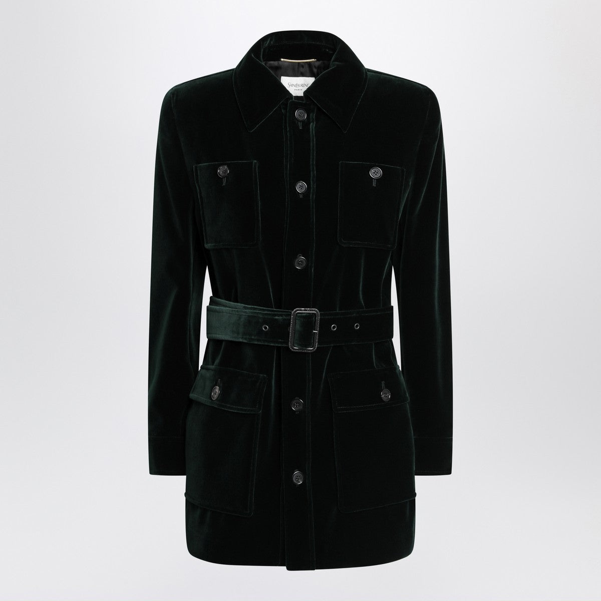 Saint Laurent Green velvet safari-style jacket Saint Laurent