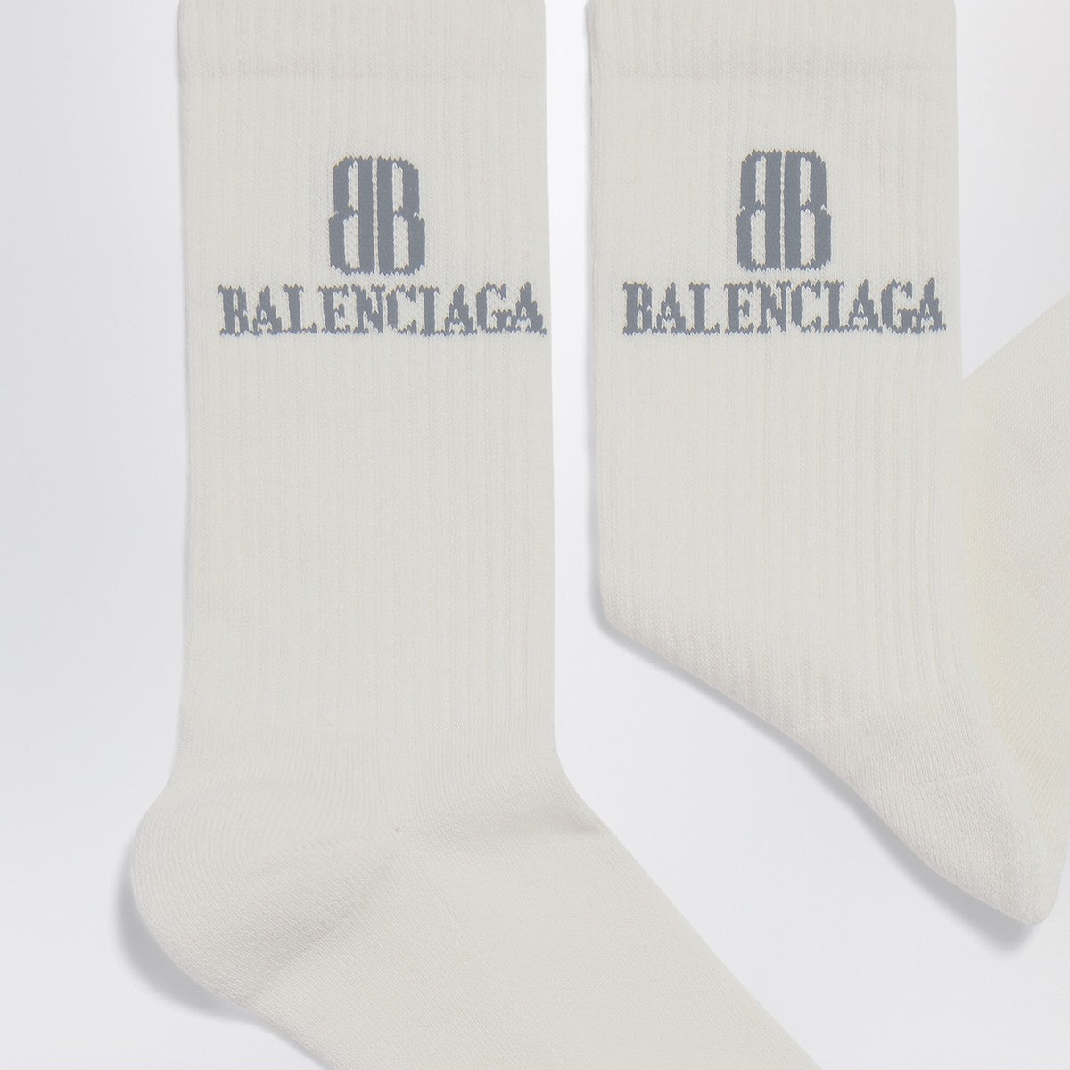 Balenciaga Nano BB socks in white cotton blend Balenciaga