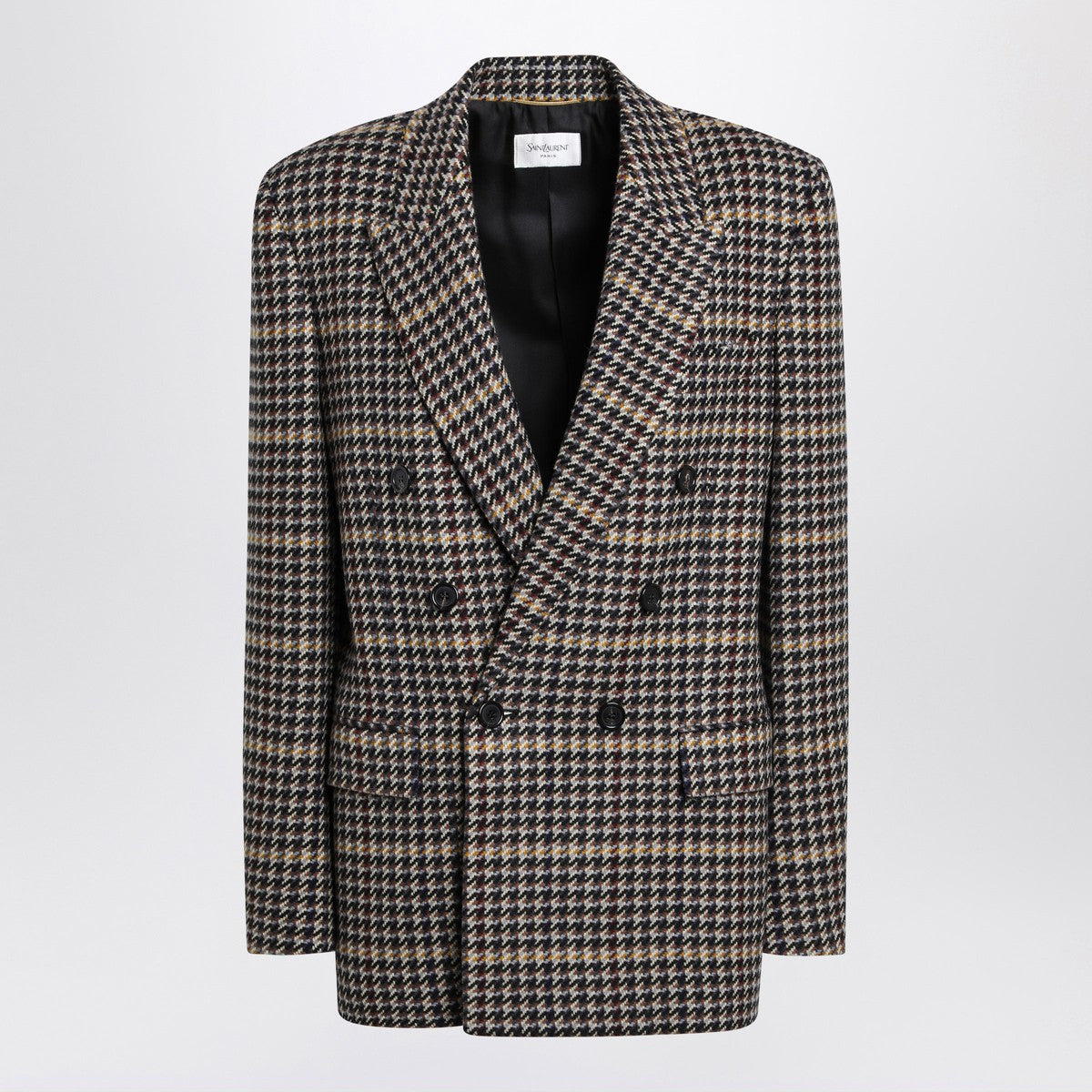 Saint Laurent Double-breasted checked wool jacket Saint Laurent