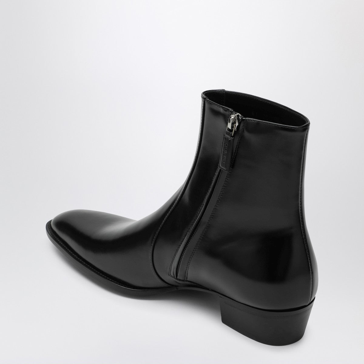 Saint Laurent Black Roman boots in smooth leather Saint Laurent