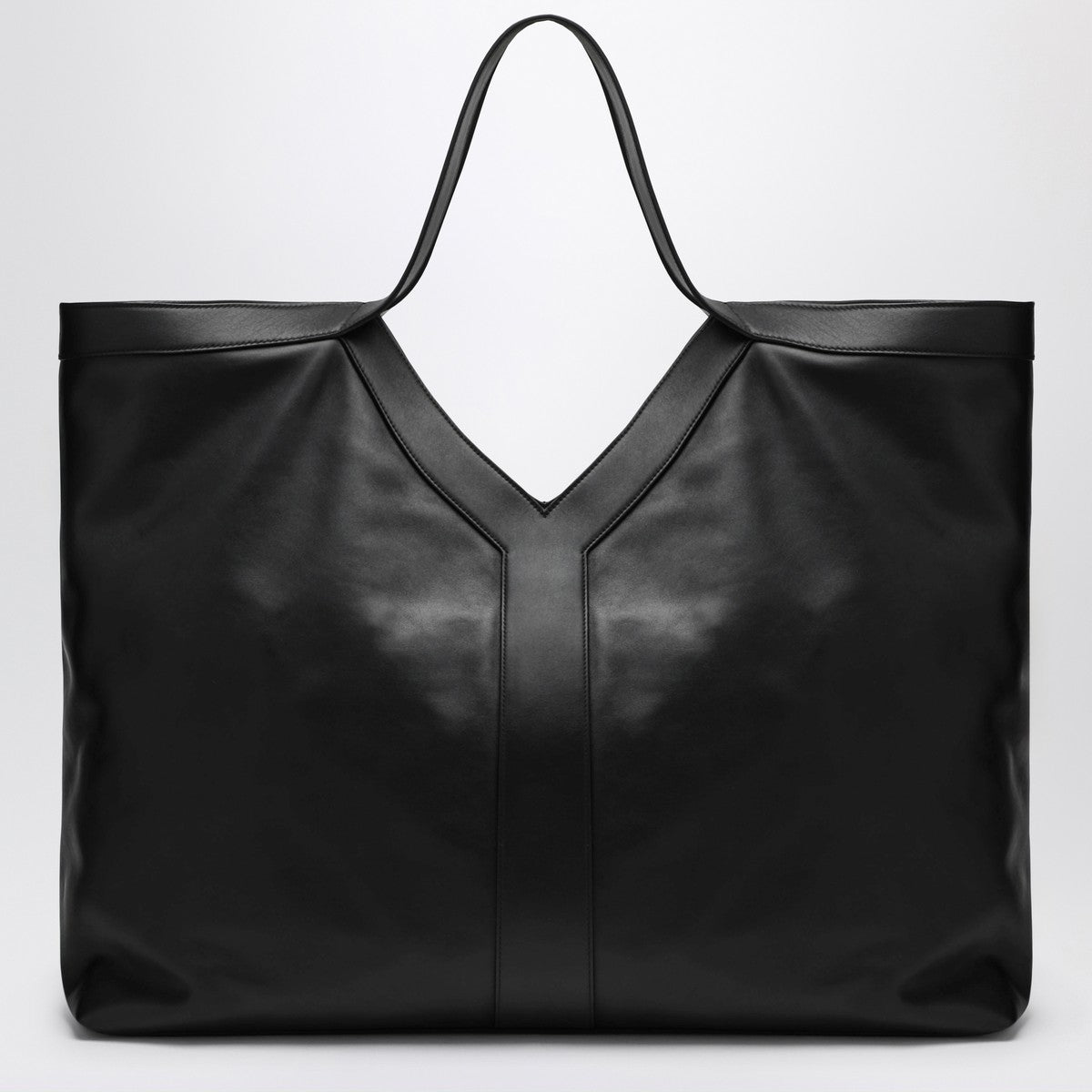 Saint Laurent Maxi Y tote bag black pebbled leather Saint Laurent