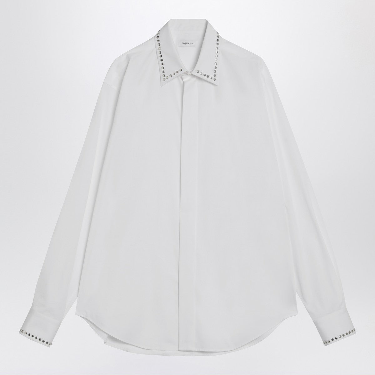 Alexander McQueen White cotton shirt with studs Alexander Mcqueen