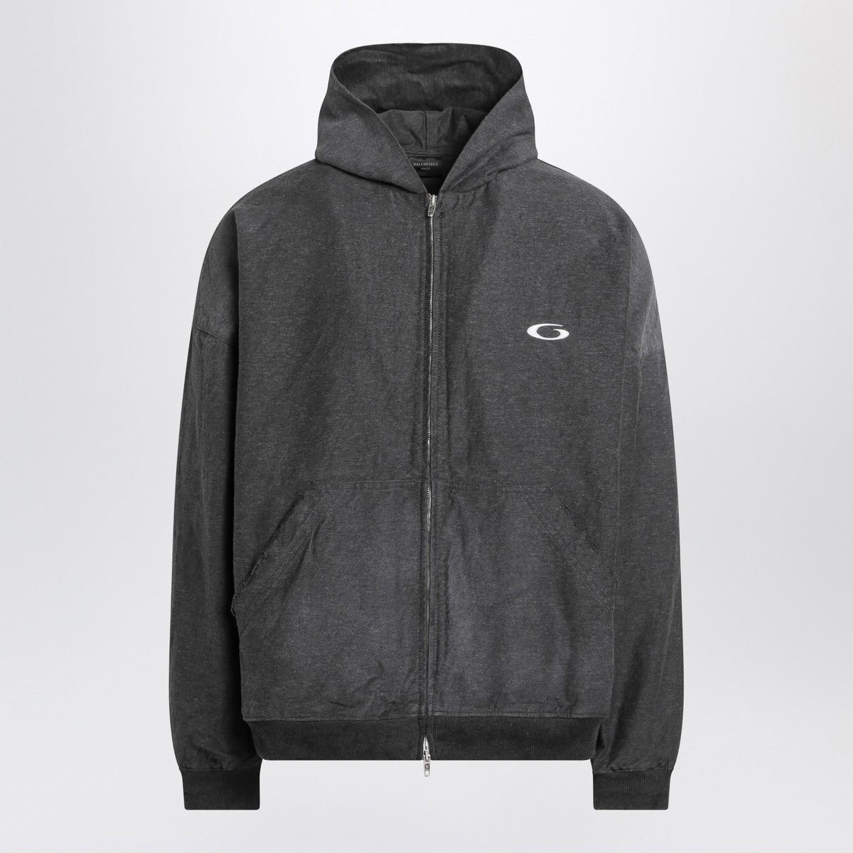 Balenciaga Trompe L''Oeil anthracite mélange cotton sweatshirt Balenciaga