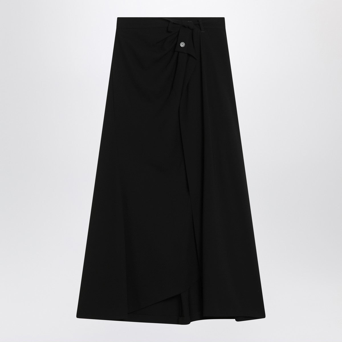 Balenciaga Draped black skirt in crêpe Balenciaga