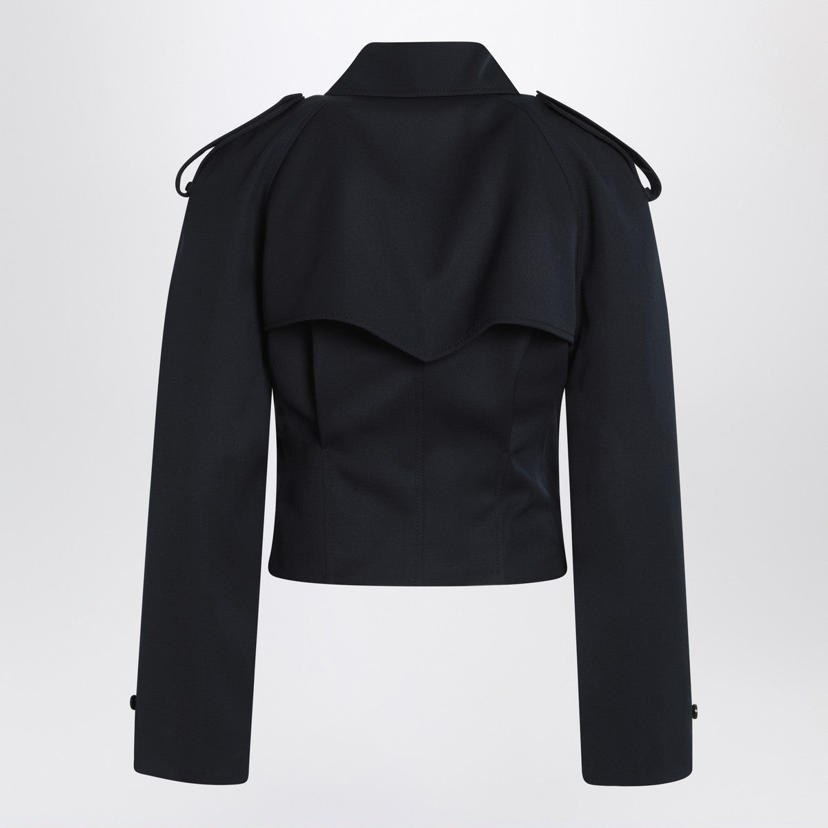 Alexander McQueen Short double-breasted navy blue jacket Alexander Mcqueen