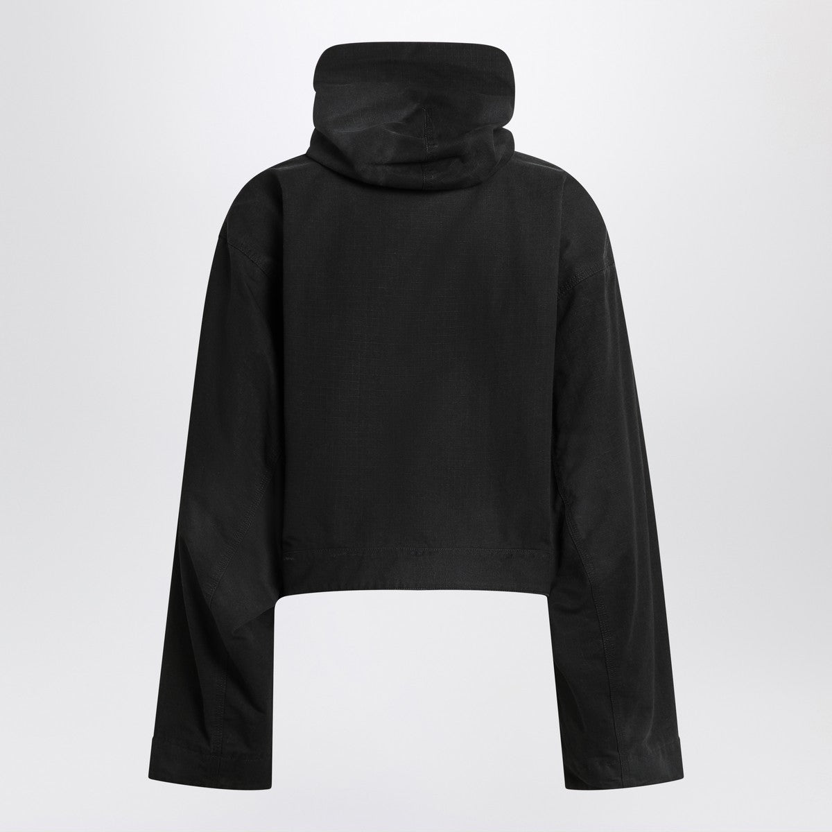 Balenciaga Cropped jacket with hood in black Balenciaga