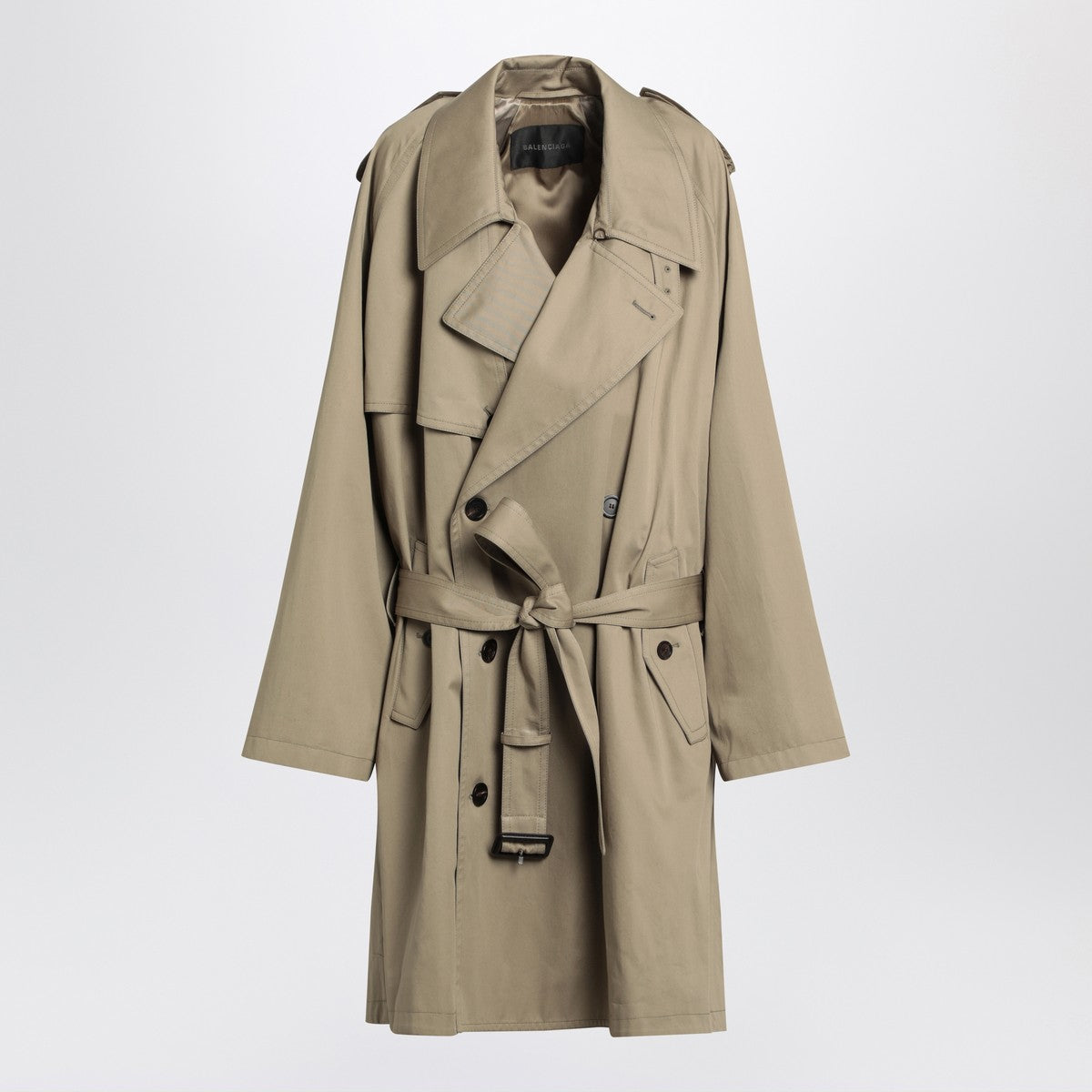 Balenciaga Beige double-breasted cotton trench coat Balenciaga
