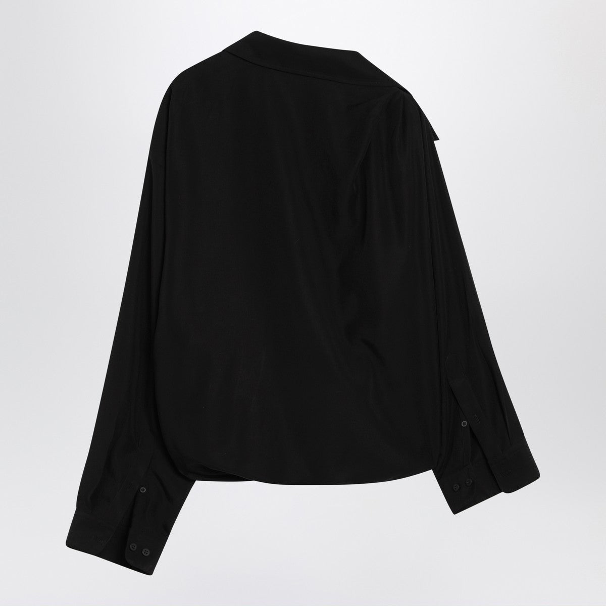 Balenciaga One-shoulder black shirt in poplin Balenciaga