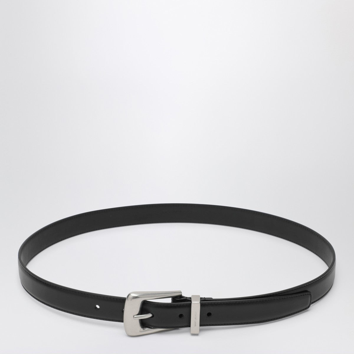 Saint Laurent Smooth black leather Folk belt Saint Laurent