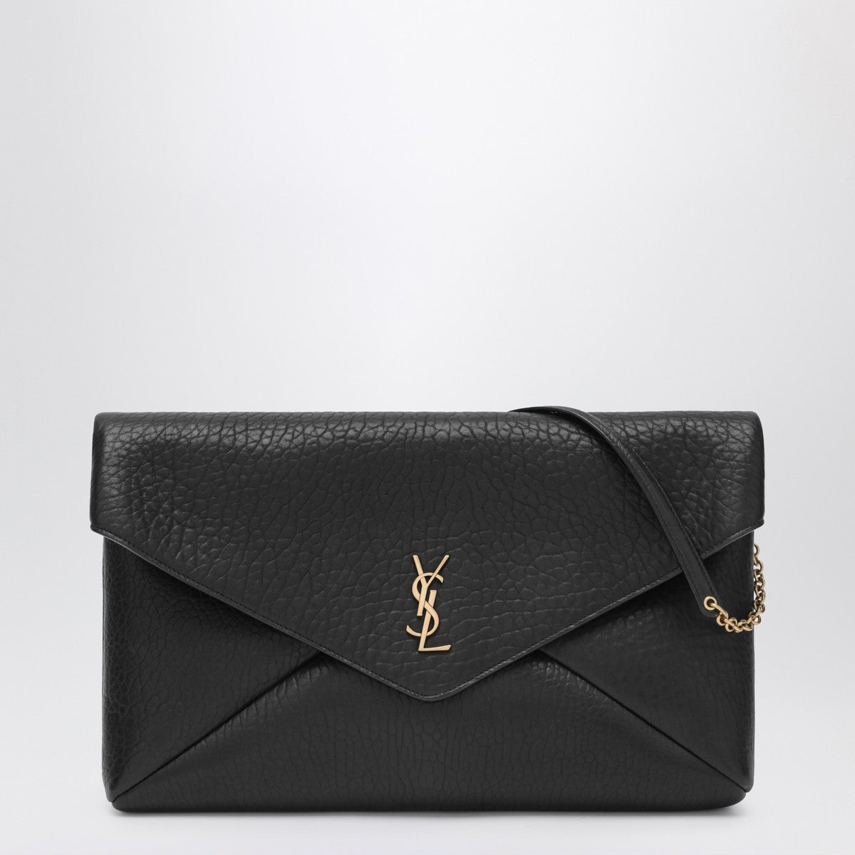 Saint Laurent Cassandre XXL black envelope bag with chain Saint Laurent