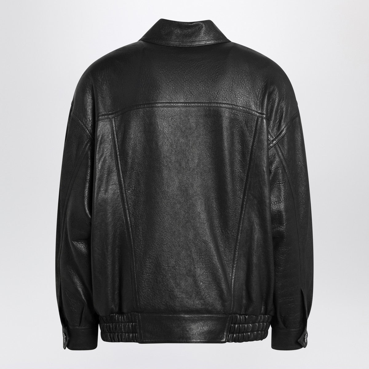 Saint Laurent Black balloon bomber jacket in lambskin Saint Laurent