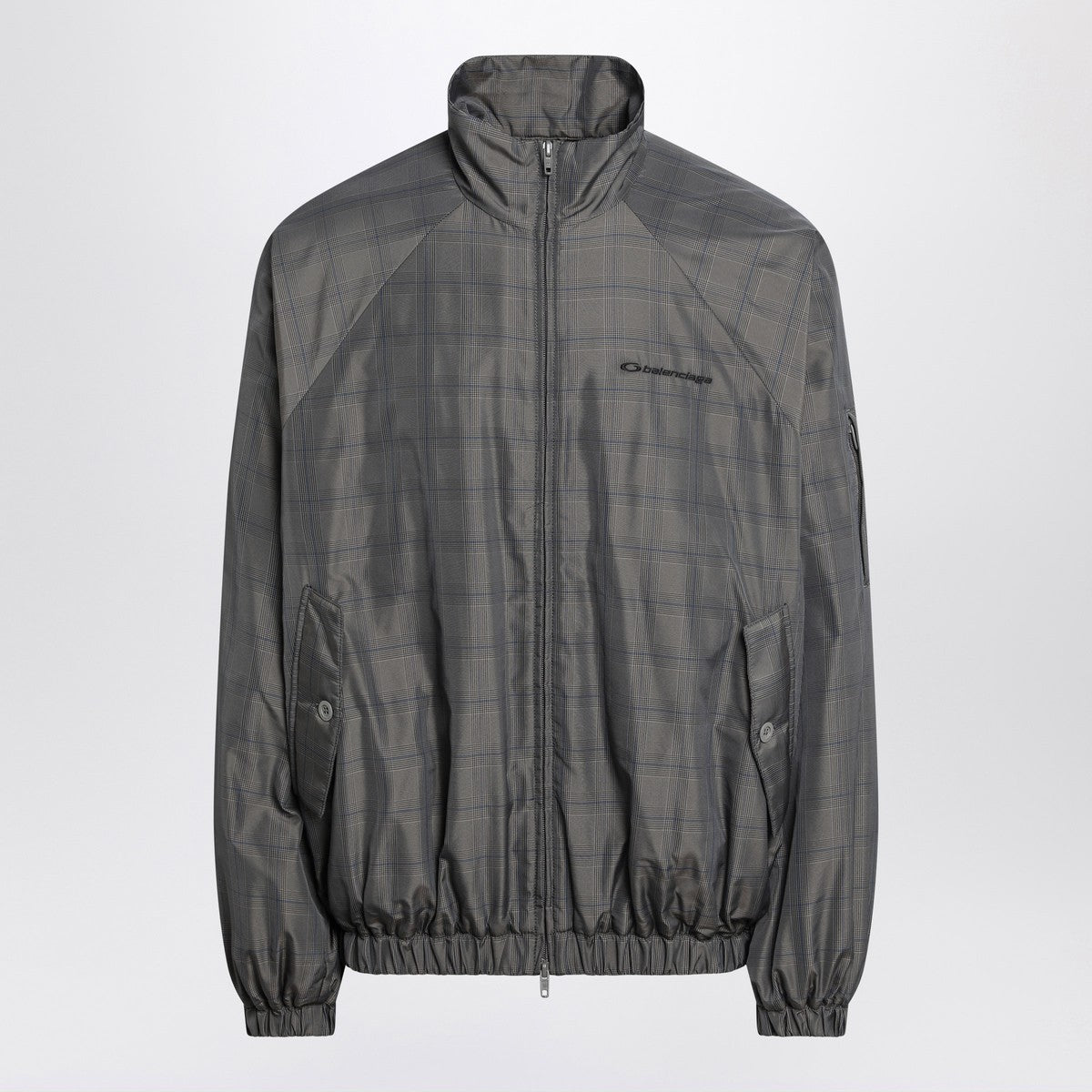 Balenciaga Grey/blue nylon zip-up jacket Balenciaga