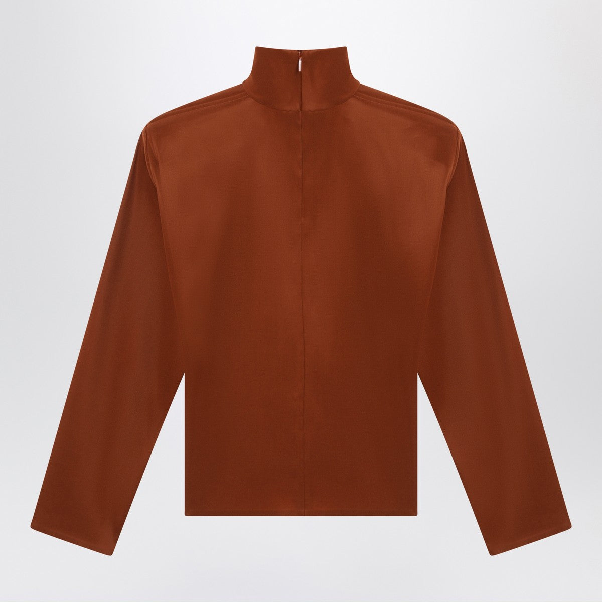 Saint Laurent Caramel silk-blend blouse