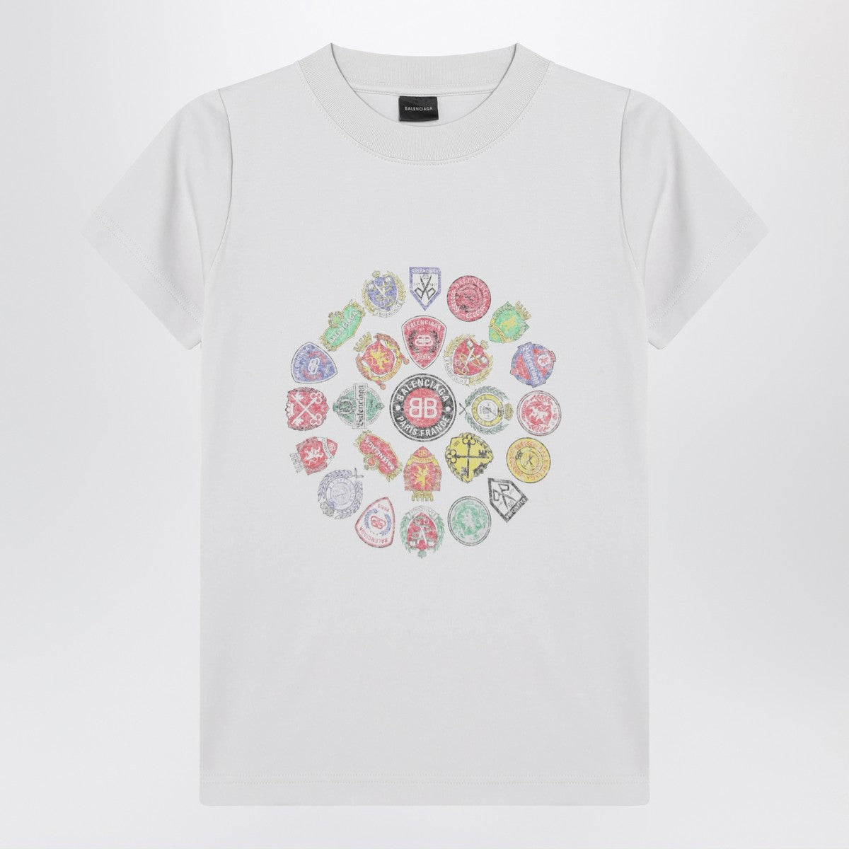 Balenciaga White T-shirt with logo prints Balenciaga