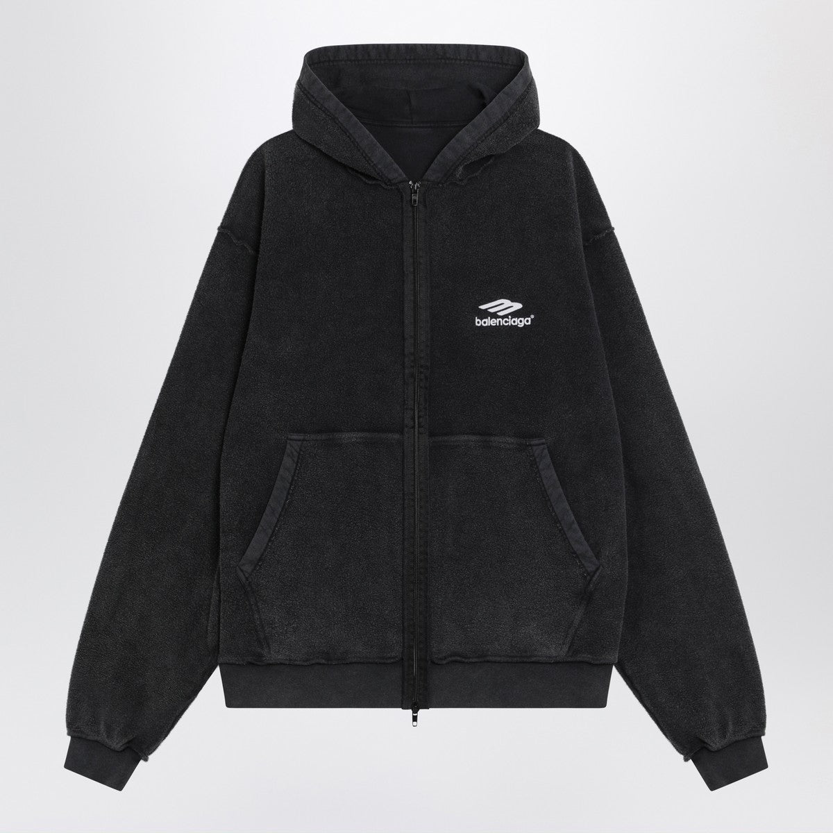Balenciaga Faded black 3B Sports Icon hooded sweatshirt Balenciaga
