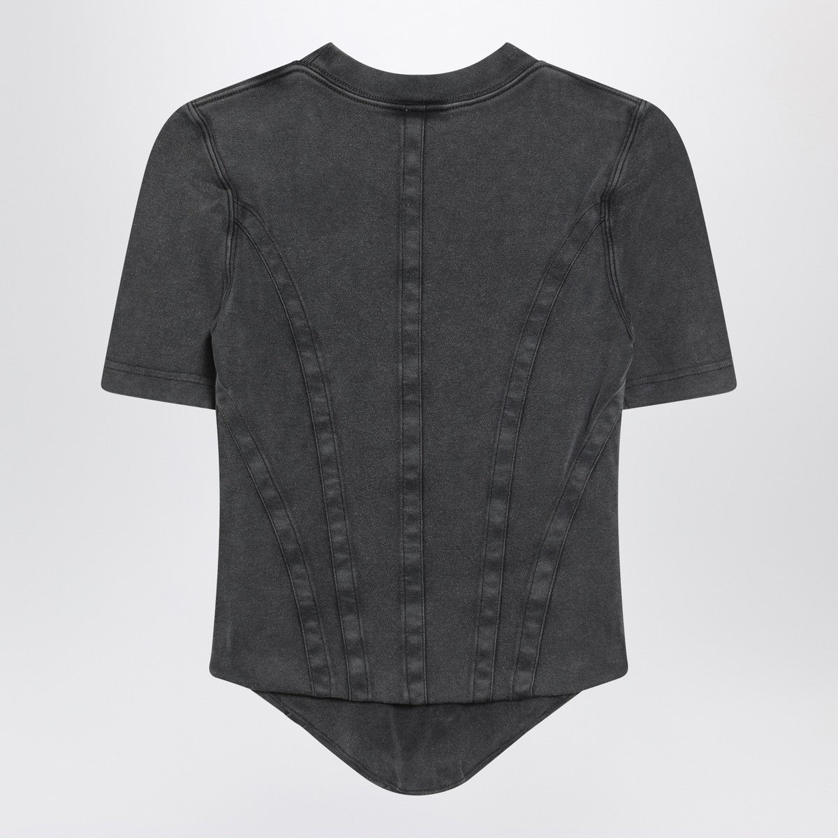 Balenciaga Washed black corset-style T-shirt Balenciaga