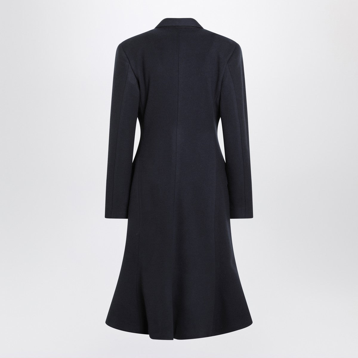 Balenciaga Navy blue Midi Godet wool coat Balenciaga