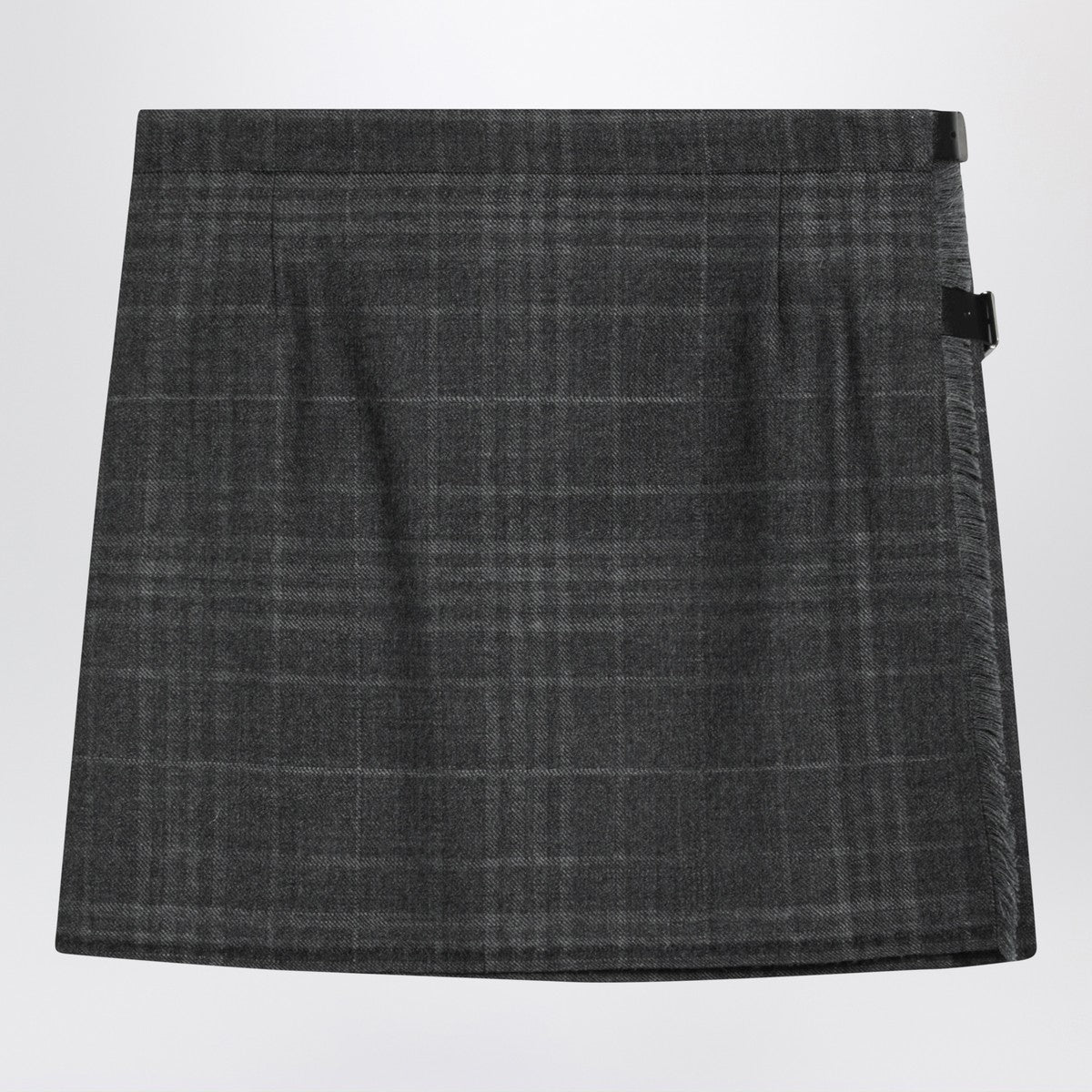 Balenciaga Grey shadow-effect tartan mini skirt Balenciaga