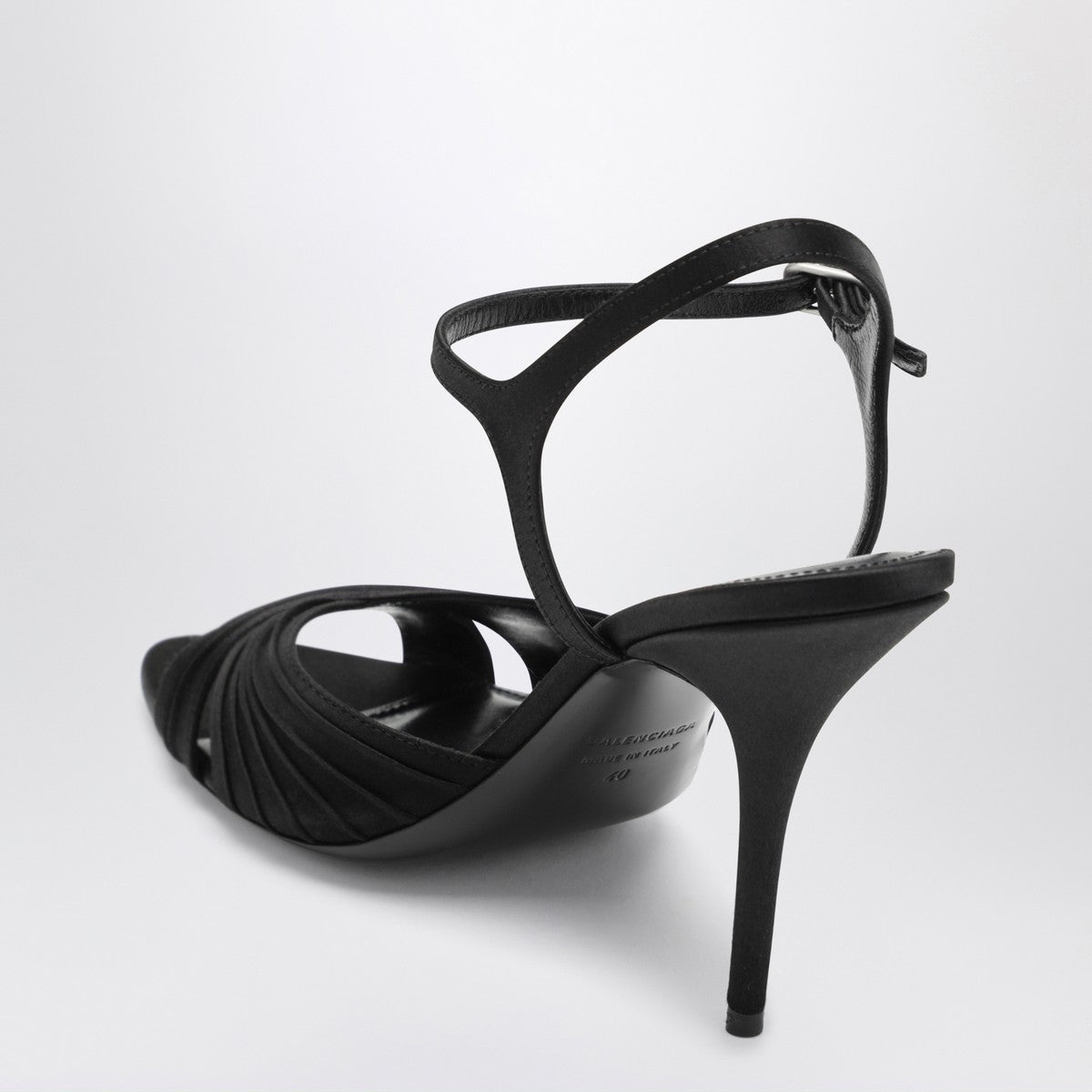 Balenciaga Black Dynastie satin sandals Balenciaga