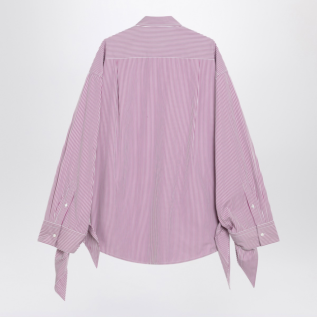 Balenciaga White/plum striped cotton shirt Balenciaga