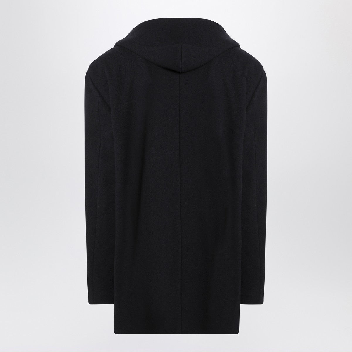 Balenciaga Navy blue coat with hood Balenciaga