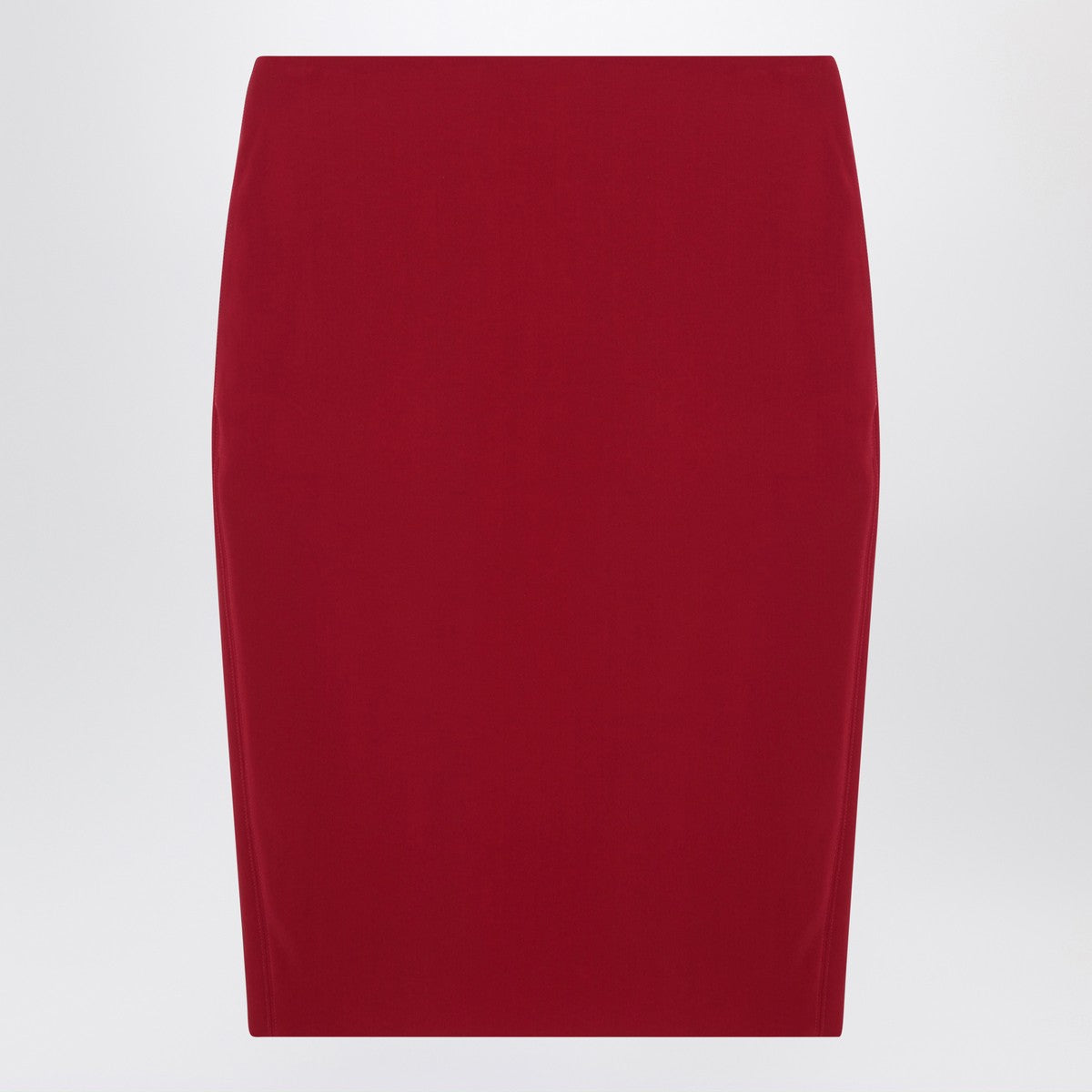 Saint Laurent Red satin pencil skirt Saint Laurent
