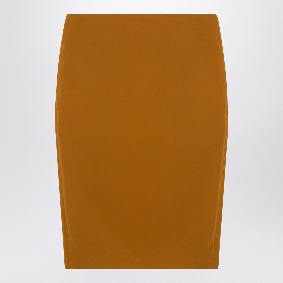 Saint Laurent Ochre yellow satin pencil skirt Saint Laurent