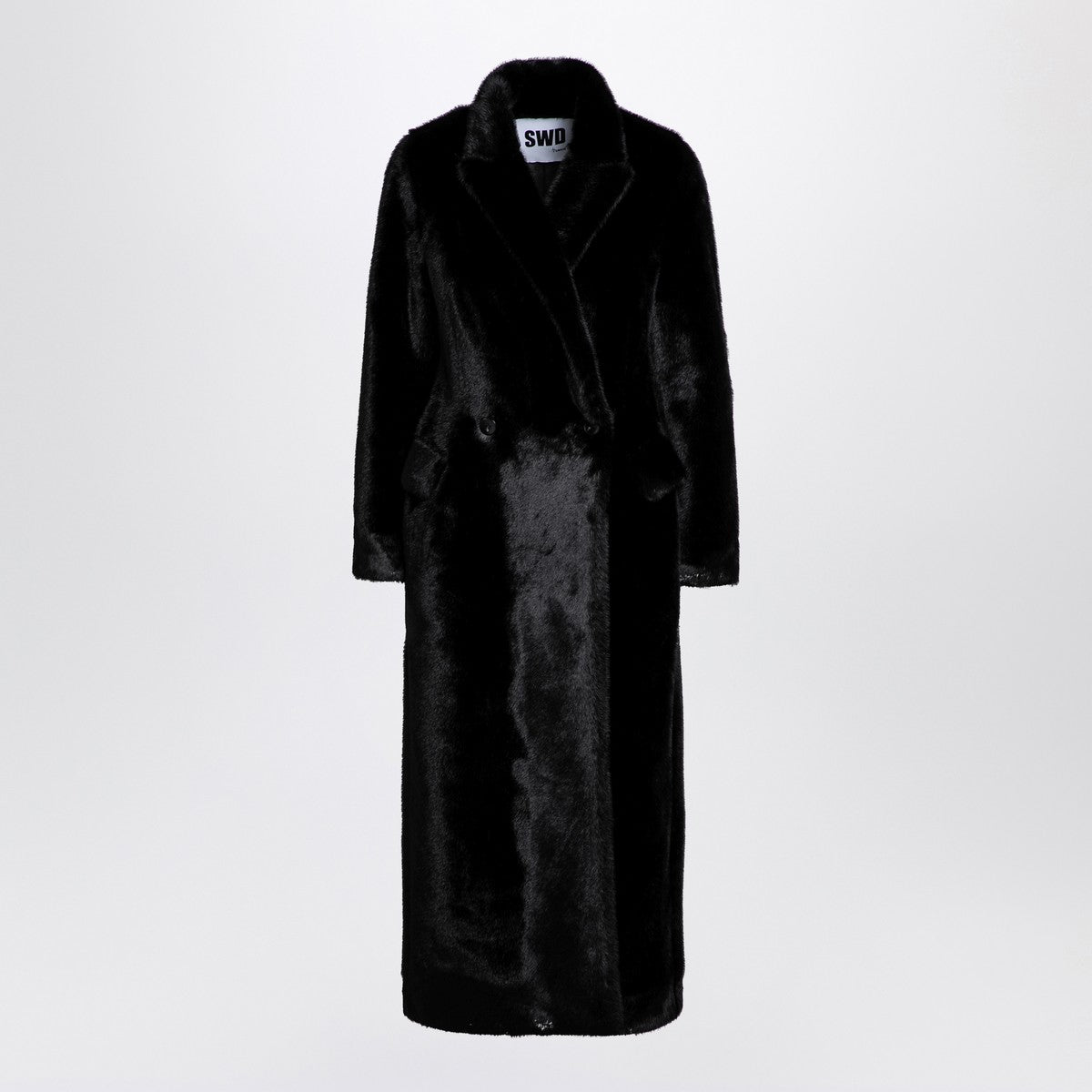 Sword 6644 Black long faux fur coat Sword 6644