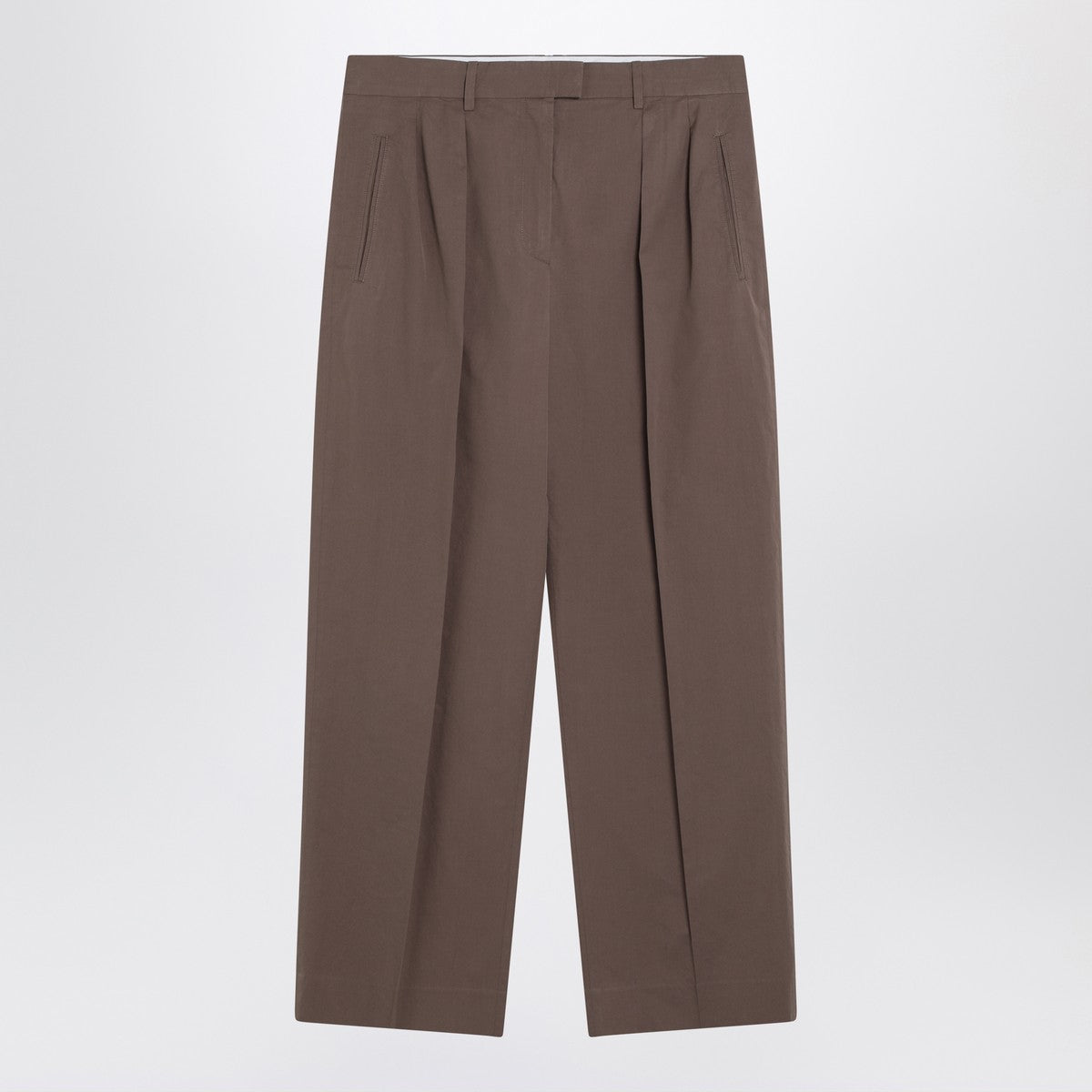 The Row Taupe cotton trousers The Row