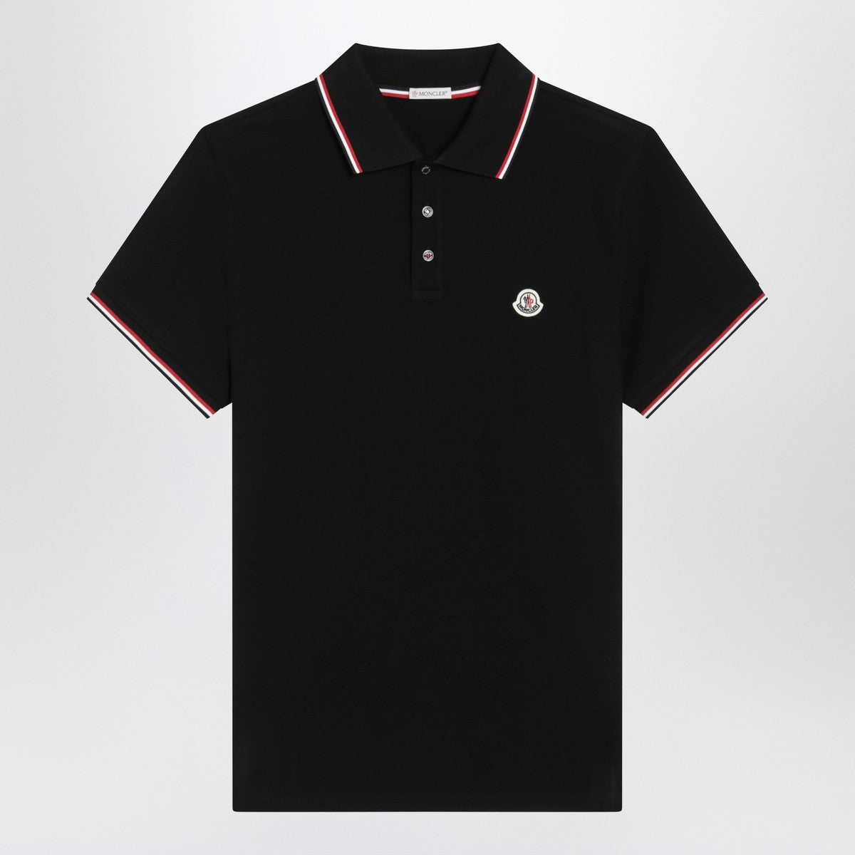 Moncler Black short-sleeve polo shirt Moncler