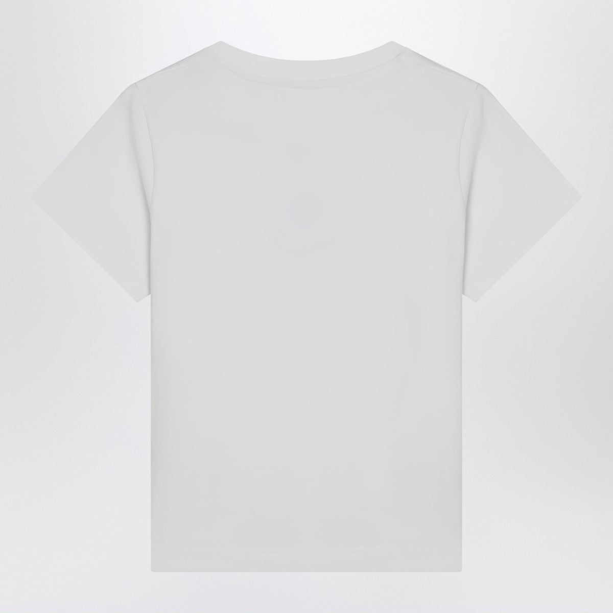 Moncler White cotton T-shirt with embroidered heart Moncler