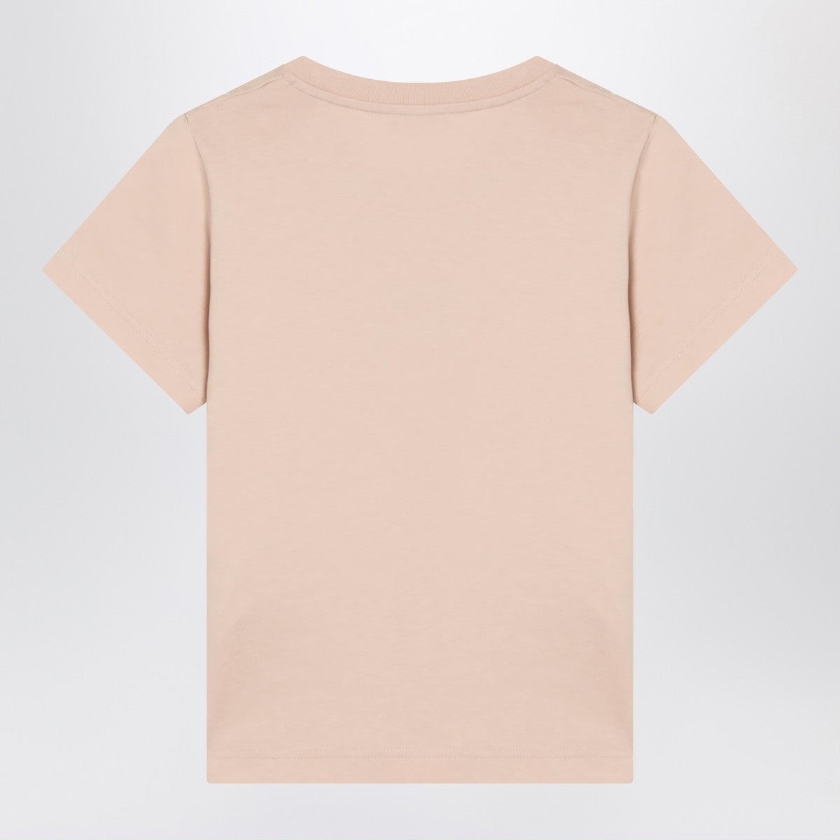 Moncler Pink cotton T-shirt with embroidered heart Moncler