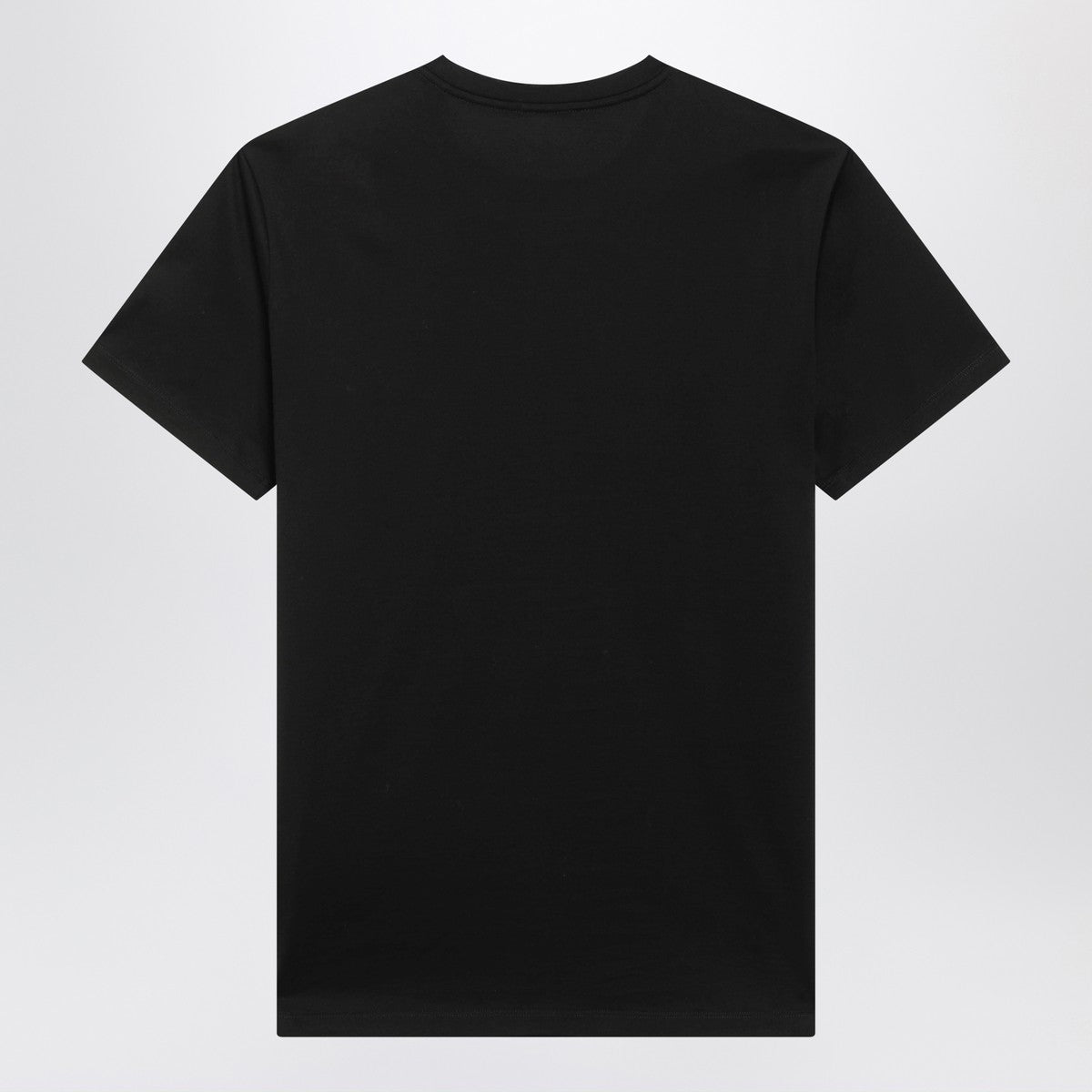 Moncler Black crewneck T-shirt with multipatches Moncler