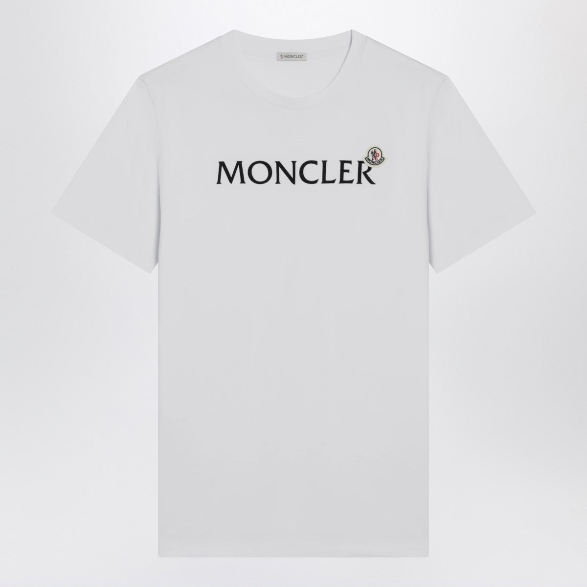 Moncler White crewneck T-shirt with logo print Moncler
