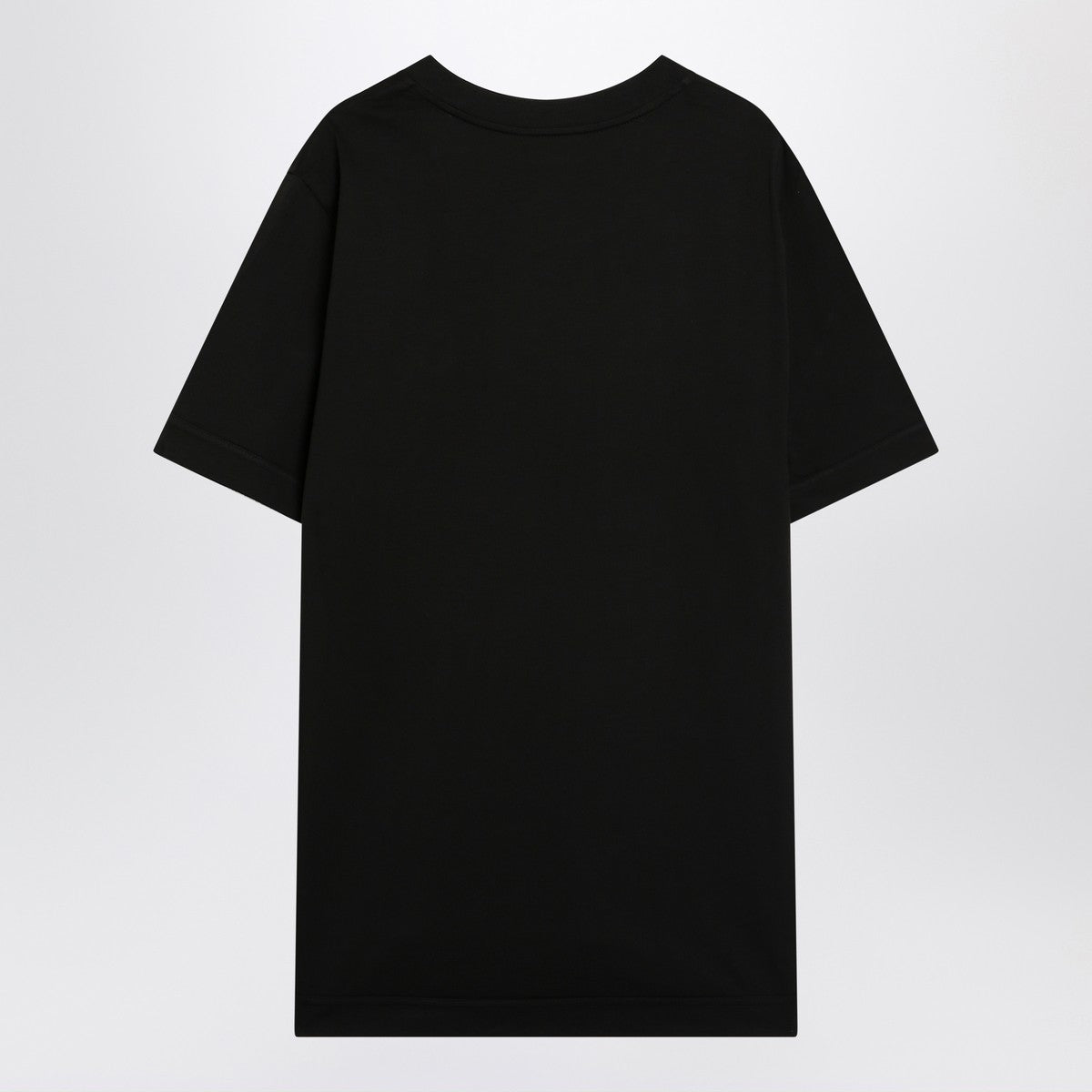 Moncler Black cotton T-shirt with logo patch Moncler