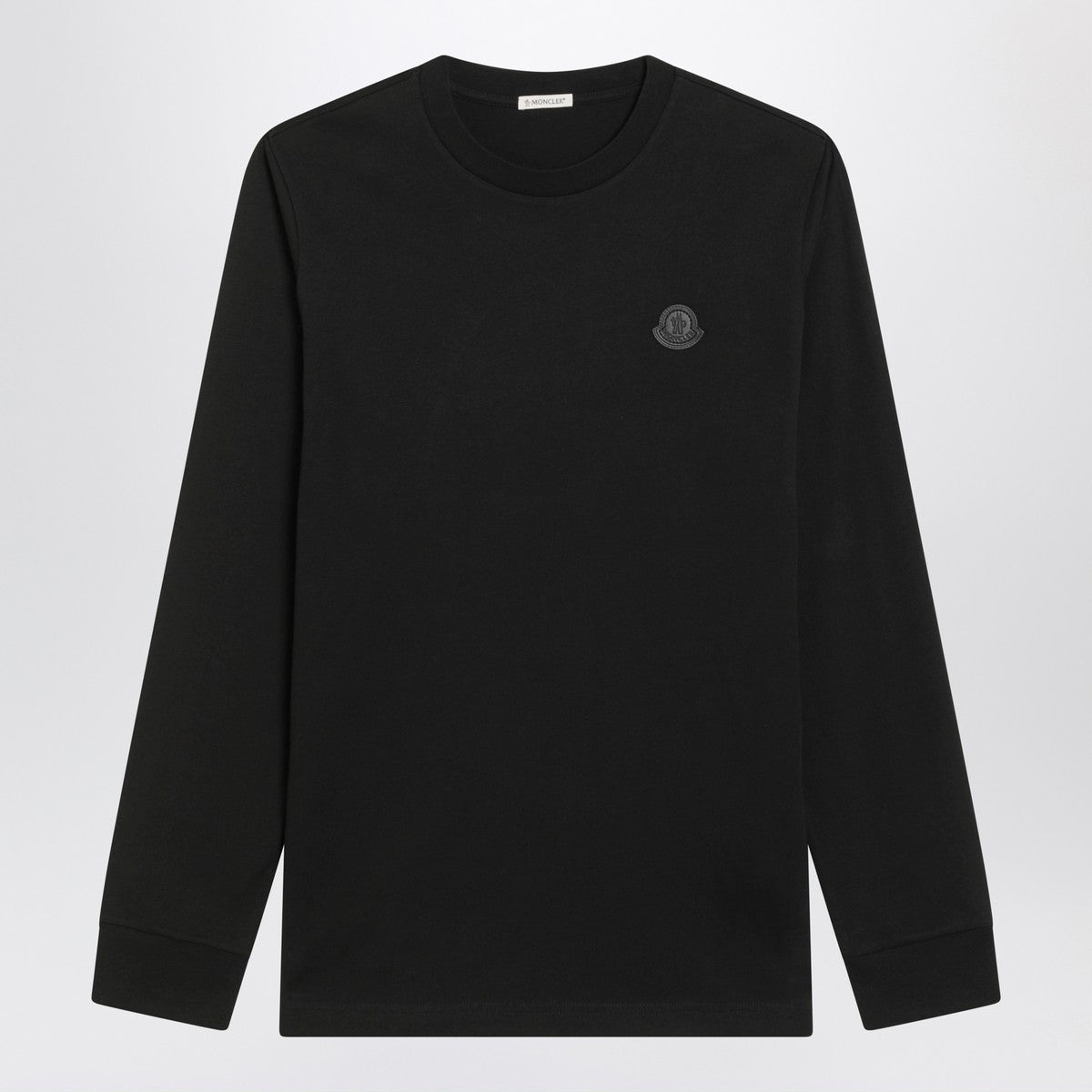Moncler Black long-sleeve T-shirt with logo patch Moncler