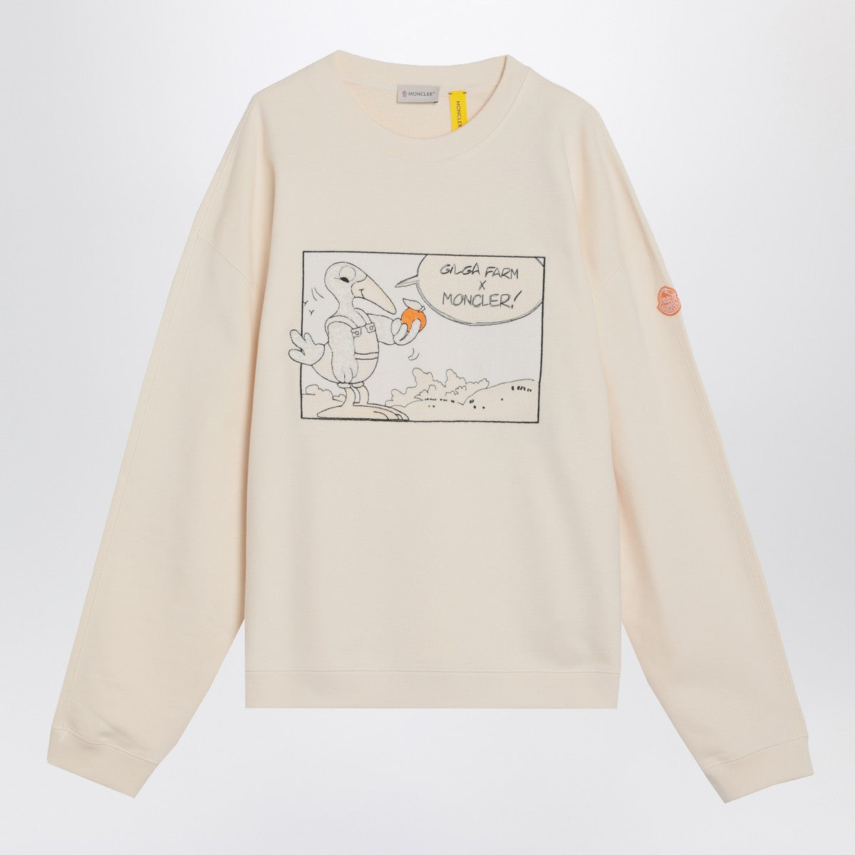 Moncler Genius Ivory white cotton sweatshirt Moncler Genius