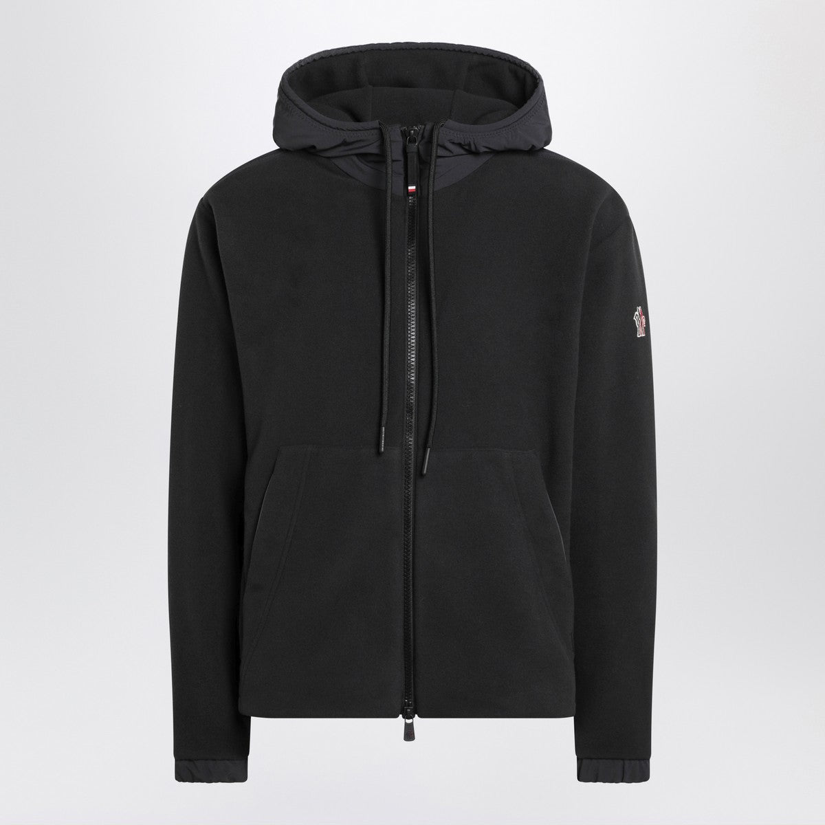 Moncler Grenoble Black Polartec hooded zip sweatshirt Moncler Grenoble