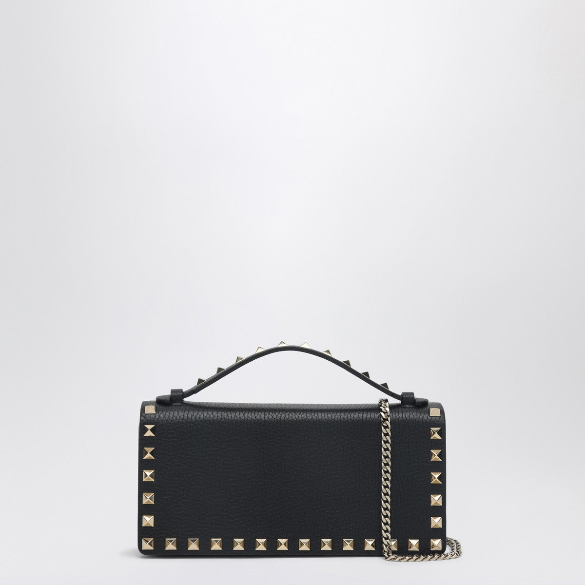 Valentino Garavani Black Rockstud chain wallet Valentino Garavani