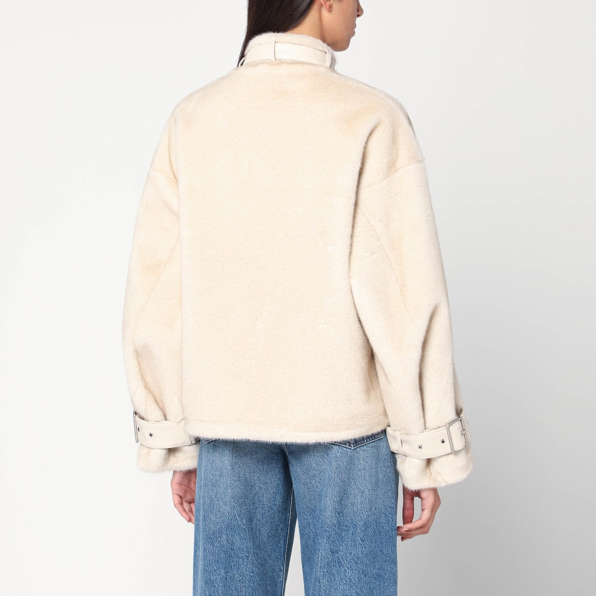 Sword 6644 Bomber in ivory eco fur Sword 6644