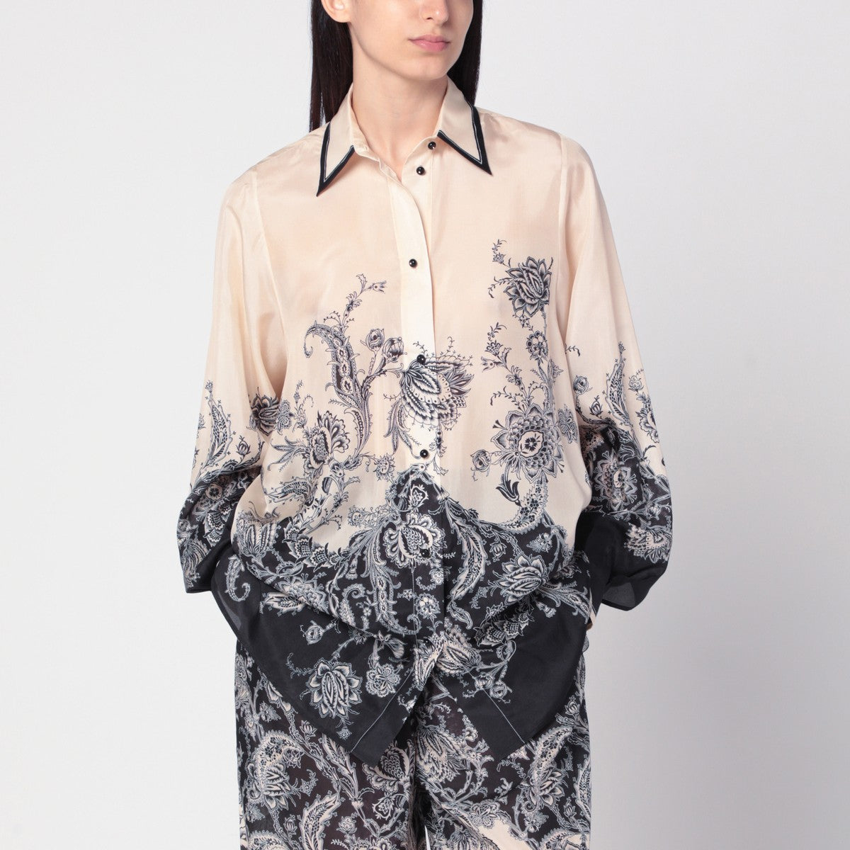 ZIMMERMANN Cream Rhiannon shirt with fantasy print Zimmermann