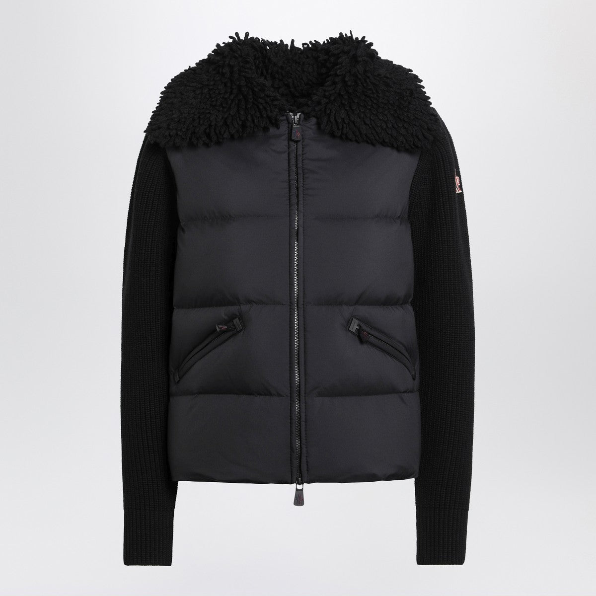 Moncler Grenoble Black padded wool cardigan Moncler Grenoble