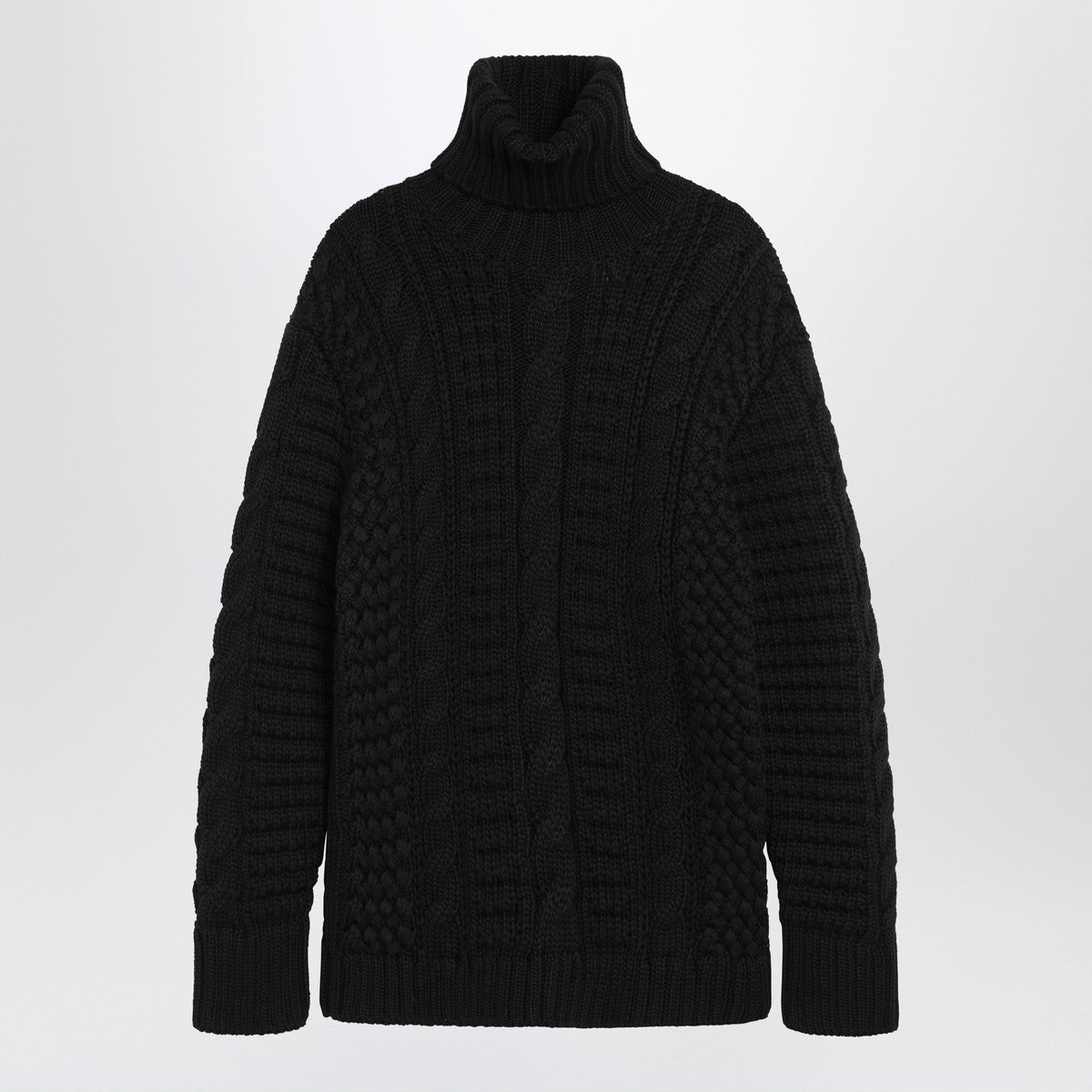 Moncler X Edward Enninful Black wool turtleneck sweater Moncler X Edward Enninful